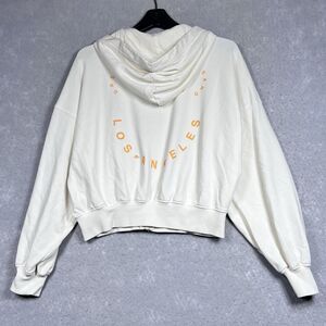 Fabletics Hoodie Womens Size Medium Offwhite Full Zip Sweatshirt Hoodie